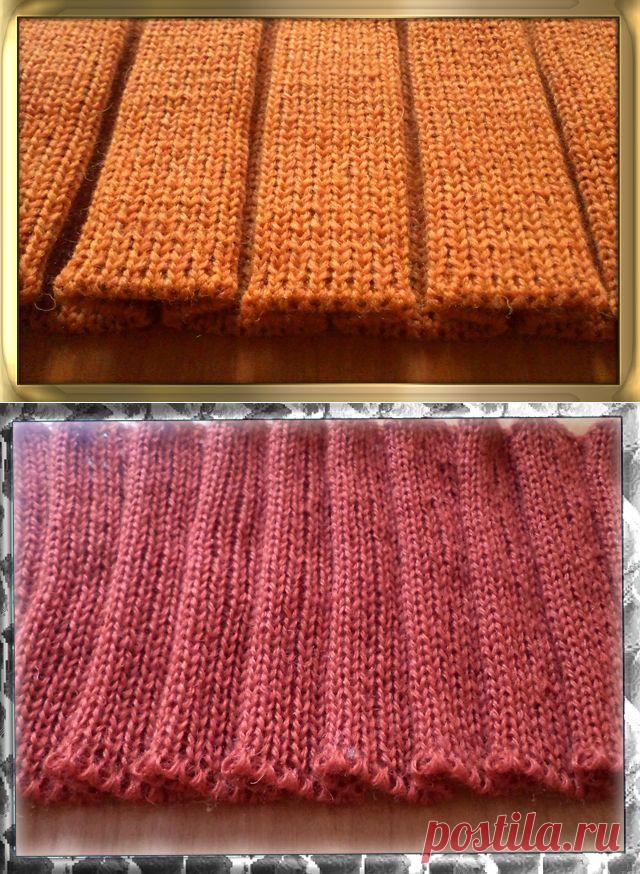 Складки на вязальной машине.