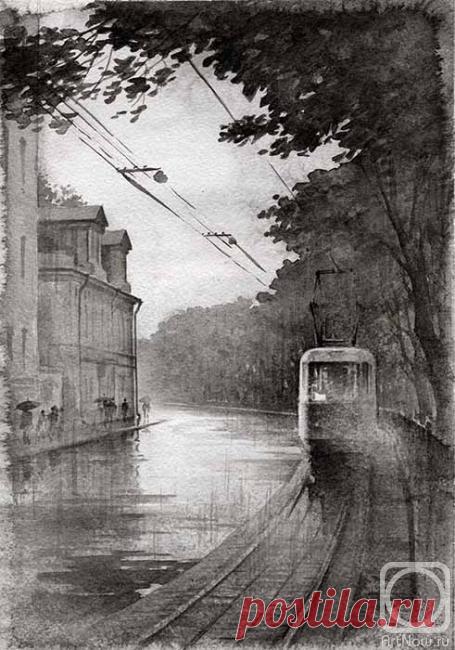 Дождик на Чистопрудном.  Ильдюков Олег