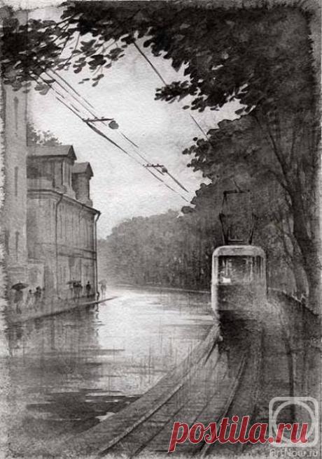 Дождик на Чистопрудном.  Ильдюков Олег