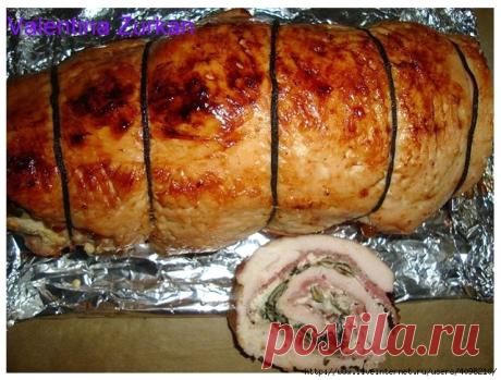 Рулет из куриной грудки от Валентины Цуркан