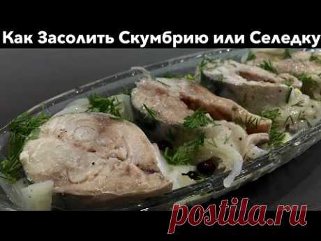 Как Вкусно и Быстро засолить Скумбрию или Селедку (ВКУСНЫЙ ДОМАШНИЙ РЕЦЕПТ)
