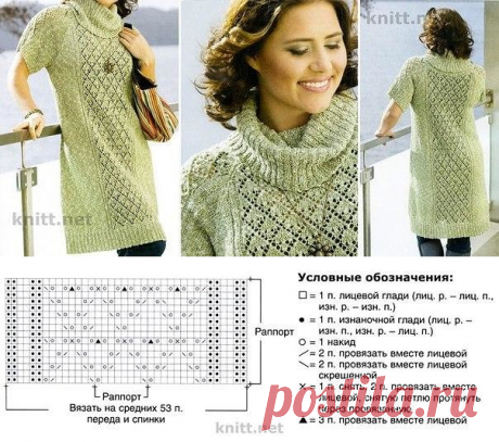 Платье зеленого цвета с ажурным узором