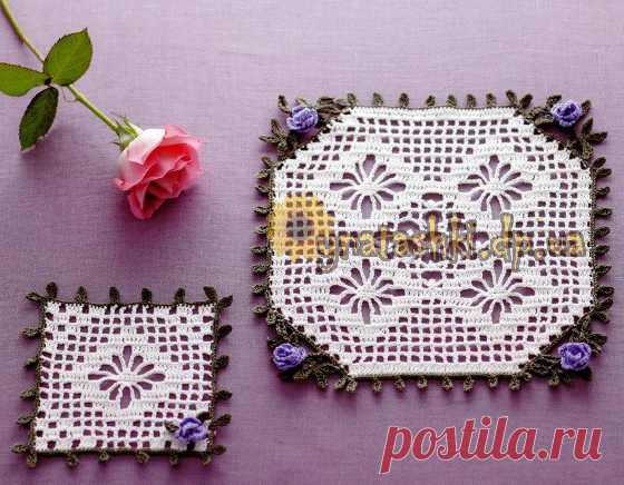 Подставки под заварной чайник и чашки. Крючком. Схемы. / ynatashki.dp.ua