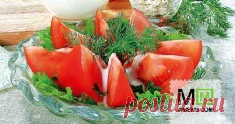 Салат из помидоров с кислым молоком - кулинарный рецепт. Миллион Меню