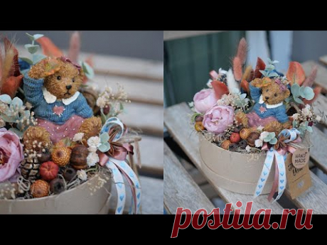 Простая осенняя композиция в коробке / DIY TSVORIC
