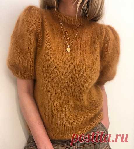 Мохеровая блуза с пышными рукавами «Mai»