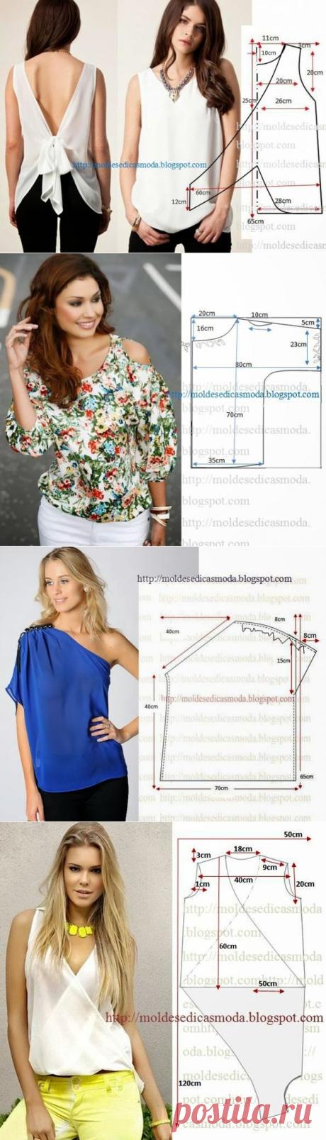 Pronto verano. 11 modelos del patrón original bluzochek + !!! |