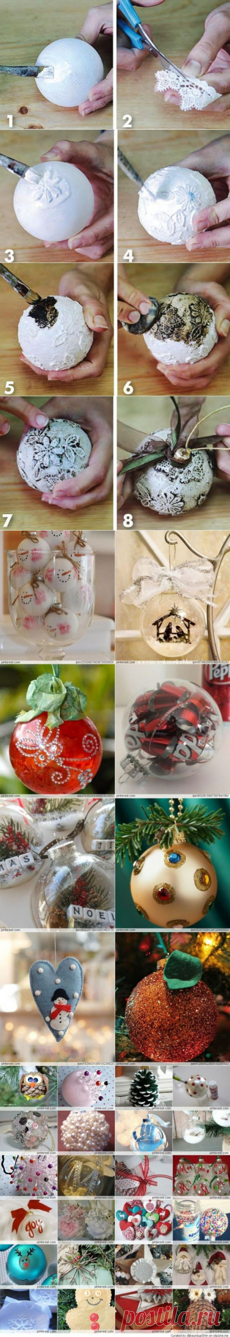 Делаем красивый елочный шар+ многооо новогодних мк!