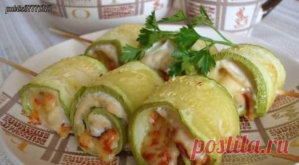 Вкусные рулетики из кабачков с куриным мясом | Семья и дом