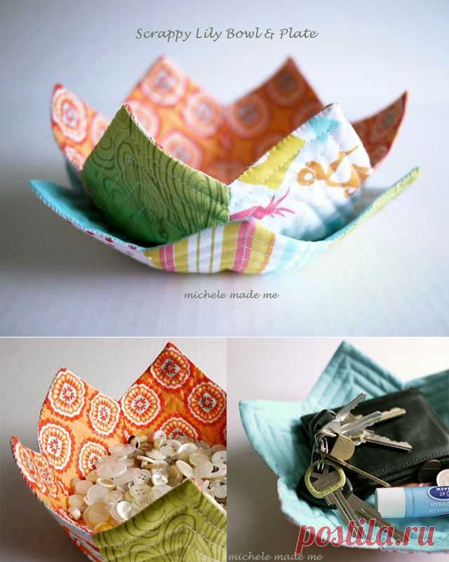 Живописная сухарница из лоскутов — Рукоделие