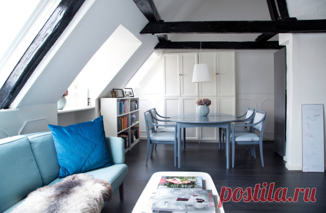 Мария Жернов ведет блог о моде и внимательно следит за тенденциями. Но в свей квартире она отказалась от дорогих брендов в пользу винтажных вещей, которые она восстановила и покрасила.