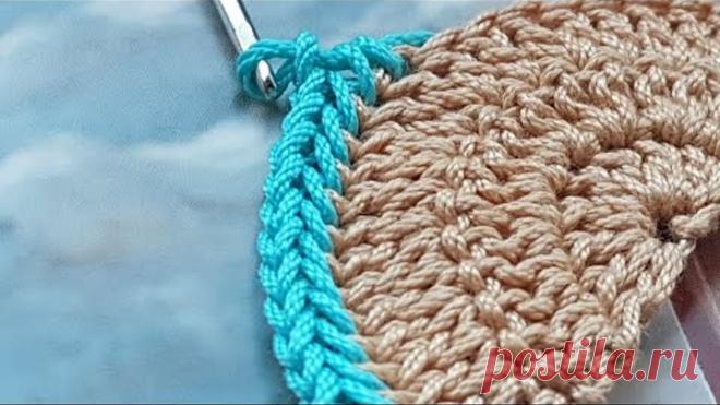 Обвязываем край изделия крючком 🕷 красиво 🍋🍋🍋🍋