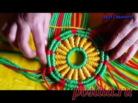 (1) Easy Macrame Table Mat Making tutorial | Macrame Thali Cover - YouTube