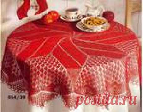 СКАТЕРТИ СПИЦАМИ+СХЕМЫ
