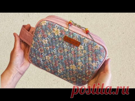 DIY/ШЬЮ ОВАЛЬНУЮ КОСМЕТИЧКУ/ПОДРОБНЫЙ МАСТЕР-КЛАСС #sew#ручнаяработа#шьюсама