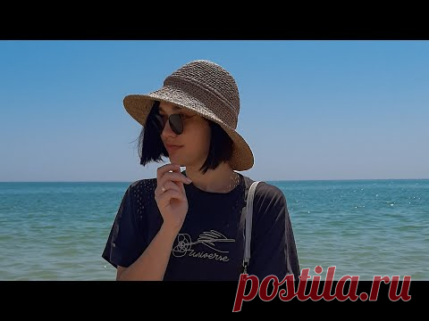 Шляпа крючком из рафии