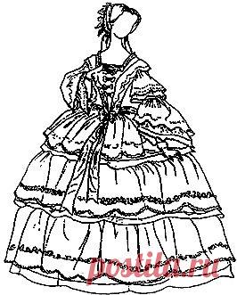 Женский европейский костюм 19 века