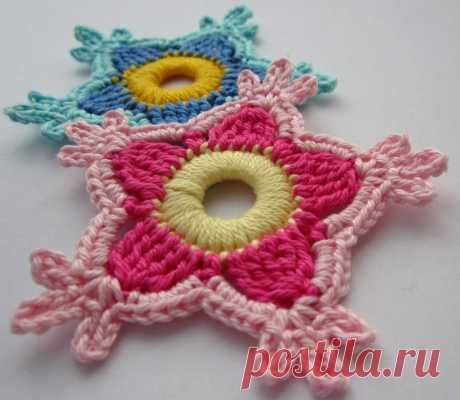 Раradise flowers/Райский цветок, связанный крючком..