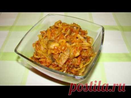 Рецепт: Капуста с грибами на RussianFood.com