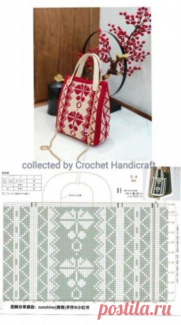 Сумки своими руками Сумки своими рукамиПо этим схемам можно вязать сумки жаккардом или вышивать.