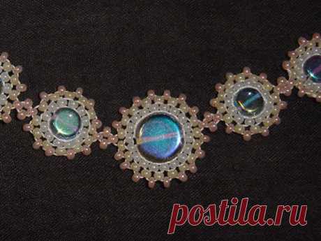 Плетем колье из бисера | Плетение бисером