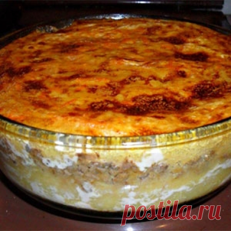 Чудесная картофельная запеканка в духовке с мясом