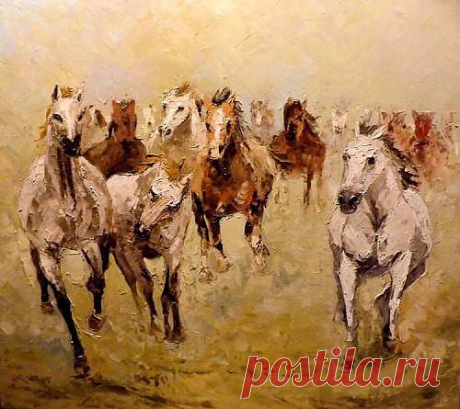 Картина : Табун. Автор Сергей Ефремов