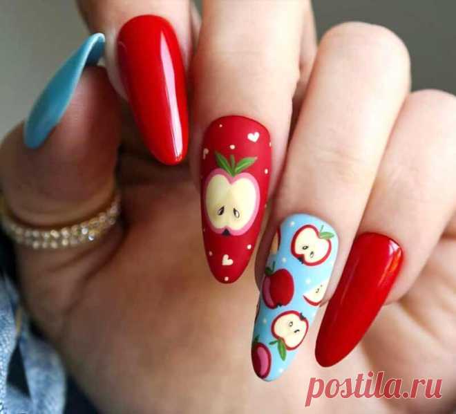 Фруктово-ягодный маникюр: 40 сочных идей для летнего сезона | CITY NAILS: о красоте ДО КОНЧИКОВ НОГТЕЙ | Дзен