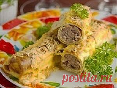 Яичные рулетики с фаршем, рецепт с фото - Вкусные рецепты