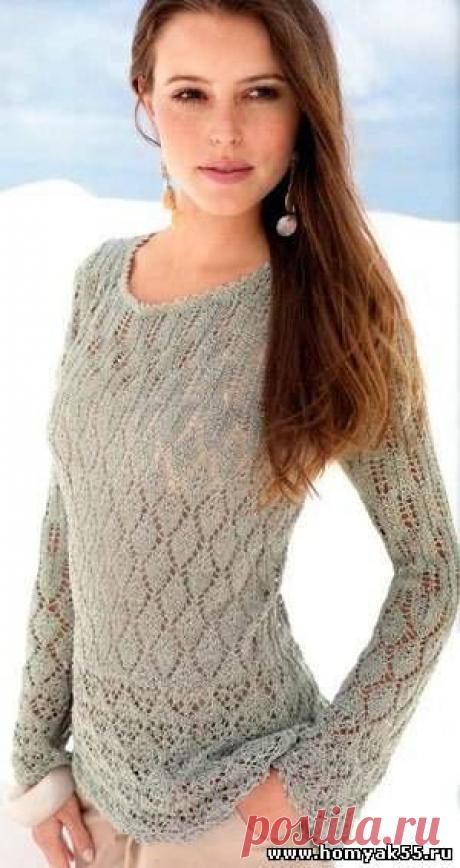 Кофты, жакеты, свитера для женщин спицами - Схемы и описания вязаных изделий | «Хомяк55.ру» сайт о вязании