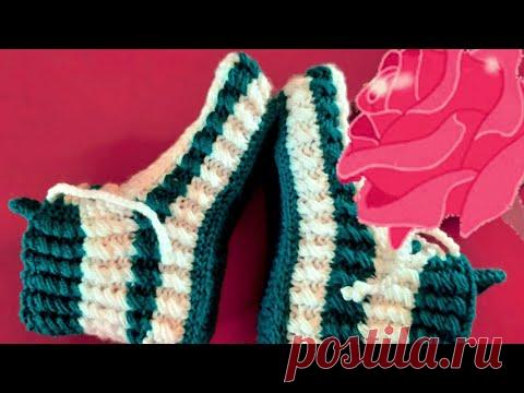 НОСКИ-СЛЕДКИ БЕСШОВНЫЕ СПИЦАМИ | длина подошвы 24 см