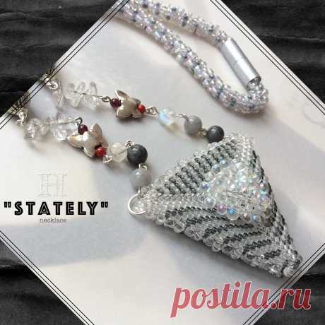 Geometric Triangle: "Stately" Necklace ・ClearlyHelena