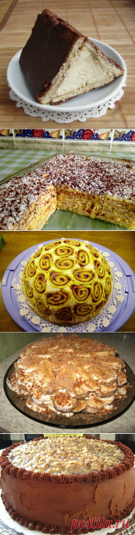Торты без выпечки- подборка вкусных рецептов