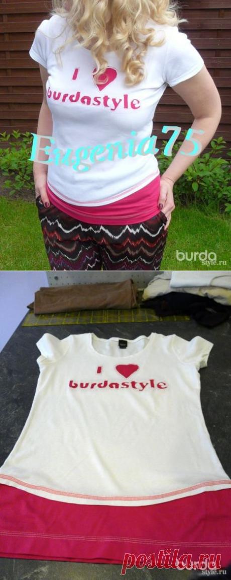 Удлиняем футболки / BurdaStyle: мастер-классы