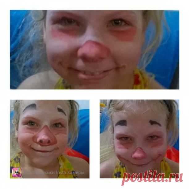 В поисках пятачка. #пятачок #аквагрим #хрюшка #поросёнок