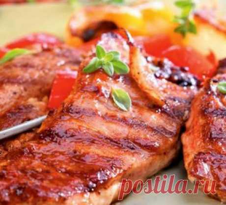 СОЧНЫЕ СВИНЫЕ СТЕЙКИ НА АПЕЛЬСИНАХ-ГРИЛЬ — Вкусные рецепты