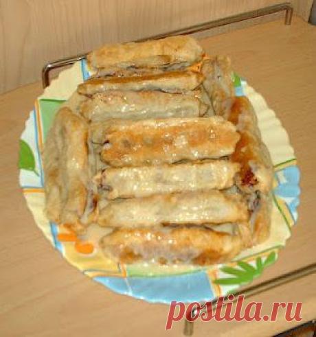 Самые вкусные рецепты.: Слоёные трубочки с вишней.