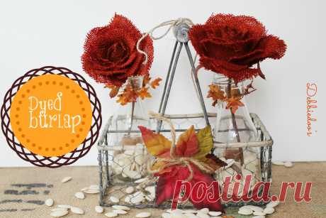 How to dye burlap with rit dye - Debbiedoos