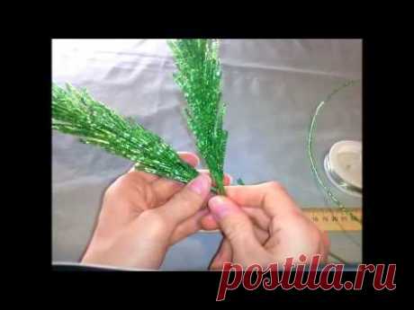 Сосновая ветка с шишками из бисера.Часть 2 - Ветка.