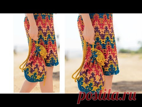 Это нужно попробовать связать! Весело и красиво Юбка Афганский зигзаг