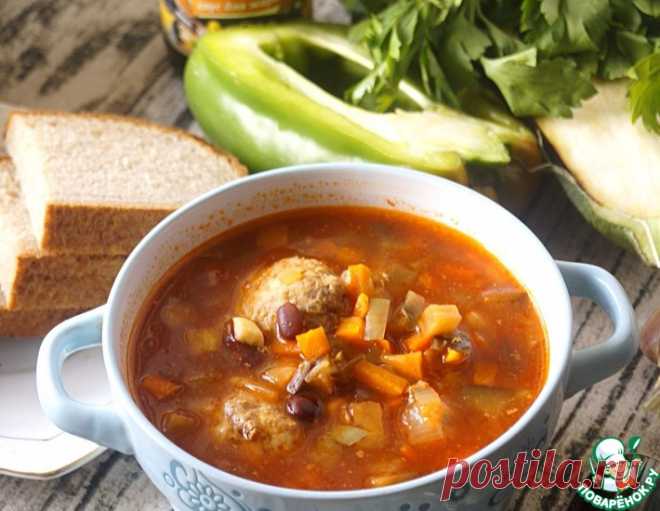 Суп томатный с овощами и фрикадельками – кулинарный рецепт