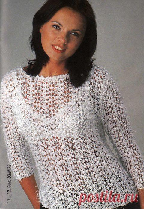 Красивая кофточка на спицах