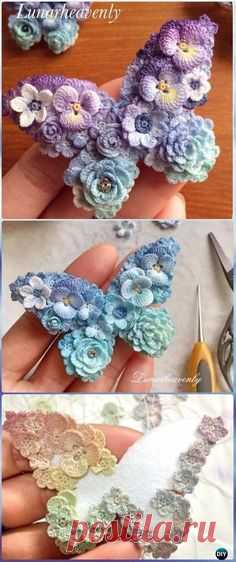 Crochet Flower Butterfly Free Pattern - Crochet Butterfly Free Patterns [Picture Instructions]