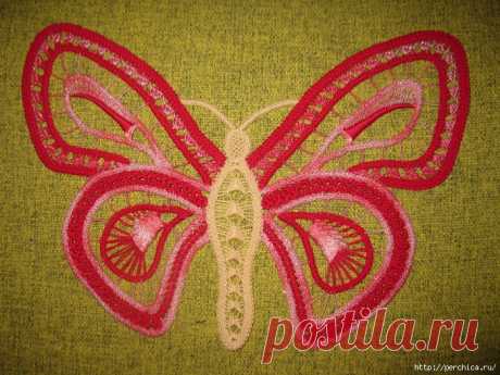 Мастер-класс бабочки связаной румынским кружевом