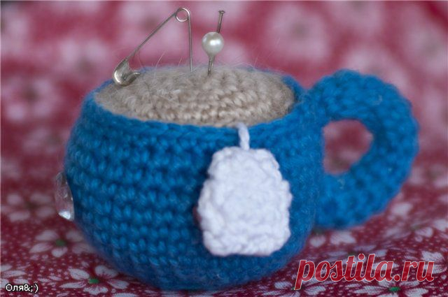 ИГОЛЬНИЦА крючком "ЧАШКА ЧАЯ".