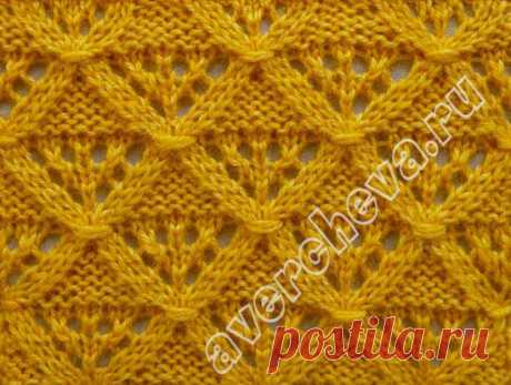 узор ажурные ромбы с обвитием.