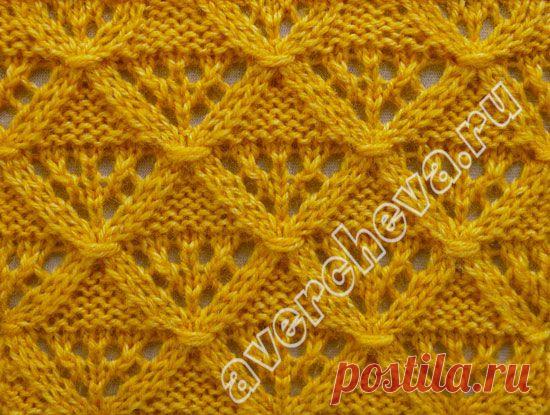 узор ажурные ромбы с обвитием.