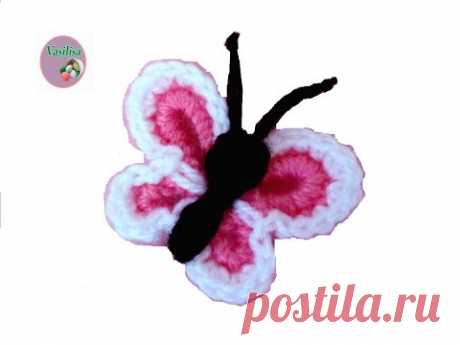 DIY How to crochet butterfly //Vasilisa