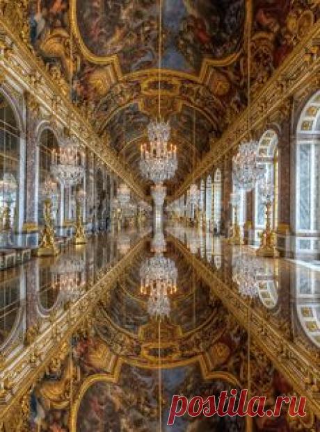 La Galleria degli specchi della reggia di #Versailles (il solo effetto riflettente della pavimentazione, se autentico, è spettacolare!).