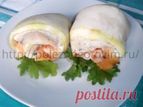 Кабачок с курицей в духовке